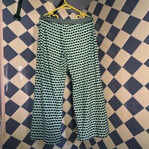 Palazzo Lounging Pants in Artistic Triangle Pattern